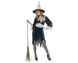 Kostium Zestaw dla dorosłych Jasna Czarownica (sukienka, kapelusz, pasek ), rozm. M Godan (SL-CZBM) Godan