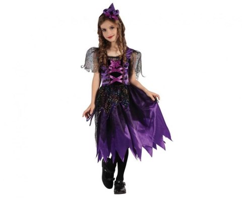 Kostium Zestaw dla dzieci Fioletowa Czarownica (sukienka, opaska), rozm. 130/140 cm Godan (SL-CF13) Godan