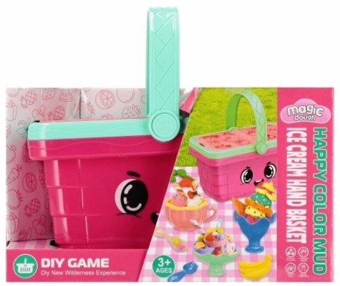 Masa plastyczna dla dzieci w różowym koszyku mix Mega Creative (571080) Mega Creative