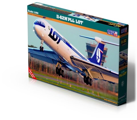 Model do sklejania Samolot ł-62M PLL LOT 1:144 Mister Craft (G-32) Mister Craft