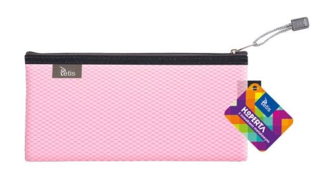 Teczka plastikowa na suwak biała z suwakiem różowy [mm:] 240x120 Tetis (BT609-R) Tetis