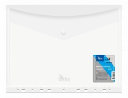 Teczka plastikowa na zatrzask na zatrzask A4 transparentna Tetis (BT614-T ( 20 )) Tetis