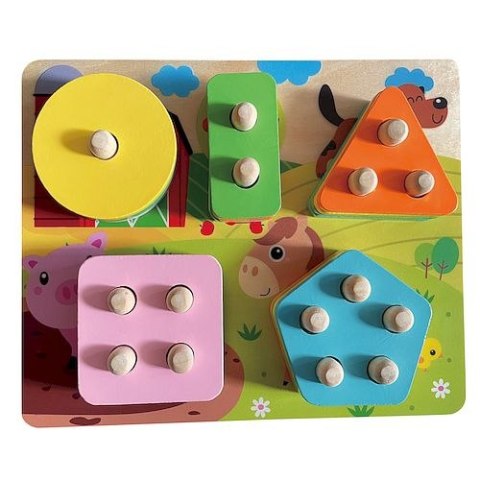 Układanka drewniana kształty Smily Play (SPW84984) Smily Play