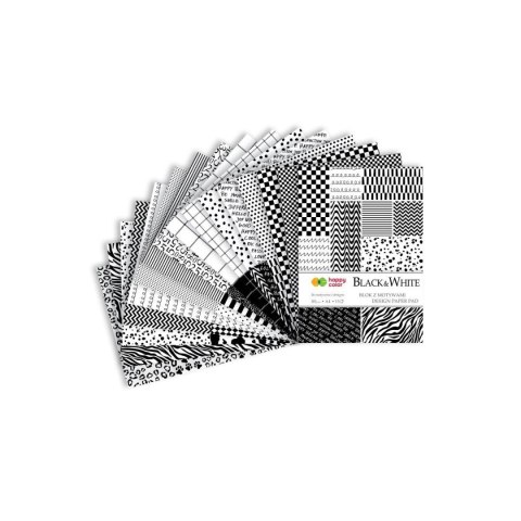 Zeszyt papierów kolorowych A4 80g 15k Happy Color (HA 3808 2030-BW) Happy Color