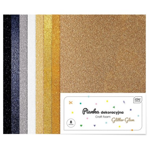 Arkusz piankowy pianka dekoracyjna NC-018 kolor: mix 8 ark. Interdruk (IPIANC019) Interdruk