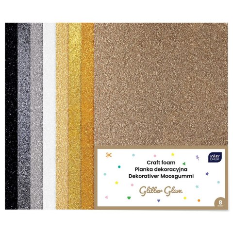 Arkusz piankowy pianka dekoracyjna NC-018 kolor: mix 8 ark. Interdruk (IPIANC019) Interdruk