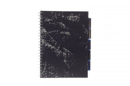 Kołozeszyt (kołonotatnik) MARMUR granatowy A4 100k. 80g krata Strigo (PADS026) Strigo