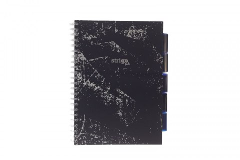 Kołozeszyt (kołonotatnik) MARMUR granatowy A4 100k. 80g krata Strigo (PADS026) Strigo