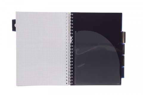 Kołozeszyt (kołonotatnik) MARMUR granatowy A4 100k. 80g krata Strigo (PADS026) Strigo