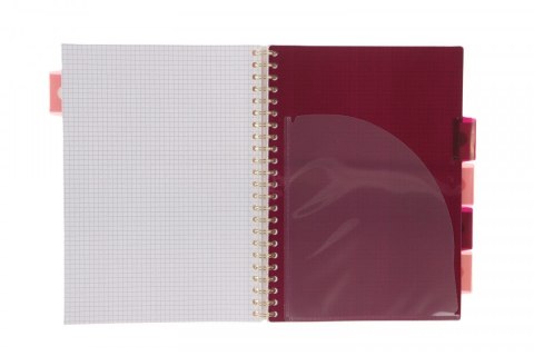 Kołozeszyt (kołonotatnik) A4 ZIELONY KWIAT 100k. 80g krata Strigo (PADS077) Strigo