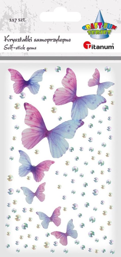 Kryształki Craft-Fun Series +motyle tkaninowe mix Titanum (24SL0319) Titanum