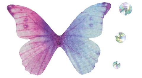 Kryształki Craft-Fun Series +motyle tkaninowe mix Titanum (24SL0319) Titanum