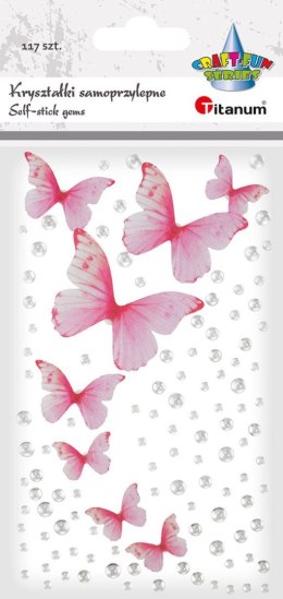 Kryształki Craft-Fun Series +motyle tkaninowe mix Titanum Titanum
