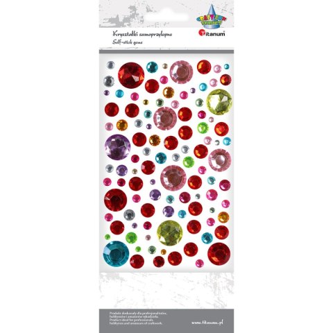 Kryształki Craft-Fun Series samoprzylepne kółka mix Titanum Titanum