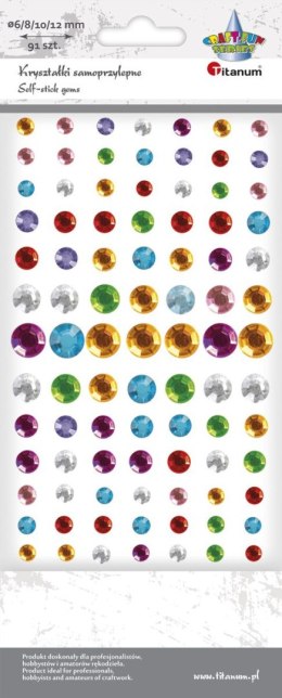 Kryształki Craft-Fun Series samoprzylepne okrągłe mix Titanum Titanum