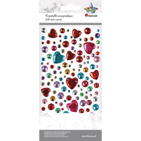 Kryształki Craft-Fun Series samoprzylepne serca mix Titanum Titanum