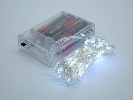 Lampki świąteczne biały, na baterie 3xAA niedołączone; 8x7x2cm Adar (511859) Adar