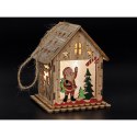 Lampki świąteczne domek z Mikołajem, drewniany Adar (511828) Adar