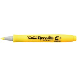 Marker permanentny decorite wkład żółty 1,0mm pędzelek końcówka Artline (AR-033 7 2) Artline