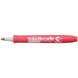 Marker permanentny metaliczny decorite wkład czerwony 1,0mm pędzelek końcówka Artline (AR-033 2 8) Artline