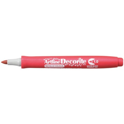Marker permanentny metaliczny decorite wkład czerwony 1,0mm pędzelek końcówka Artline (AR-033 2 8) Artline