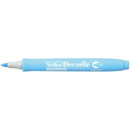 Marker permanentny pastelowy decorite wkład niebieski 1,0mm pędzelek końcówka Artline (AR-033 1 4) Artline