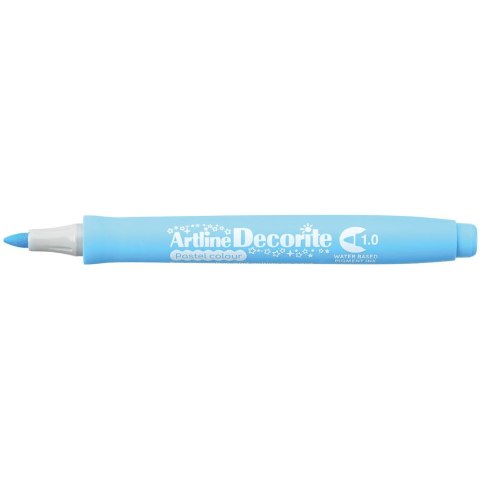 Marker permanentny pastelowy decorite wkład niebieski 1,0mm pędzelek końcówka Artline (AR-033 1 4) Artline