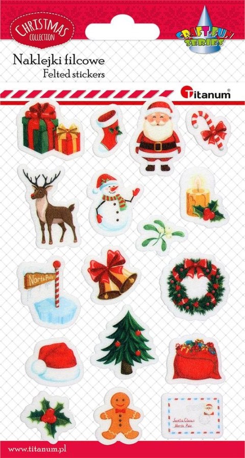 Naklejka (nalepka) Craft-Fun Series filcowa Boże Narodzenie Titanum (25YQ0513-11) Titanum