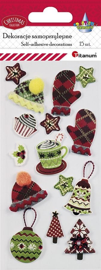 Naklejki świąteczne Craft-Fun Series Boże Narodzenie Titanum (19XQ18-9) Titanum