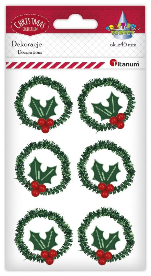 Ozdoba świąteczna Craft-Fun Series wianki Titanum (25YQ0513-1) Titanum