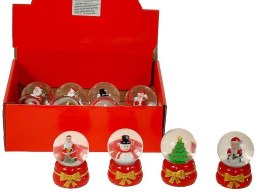 Ozdoba świąteczna kula śnieżna 6x4cm Adar (606104) Adar