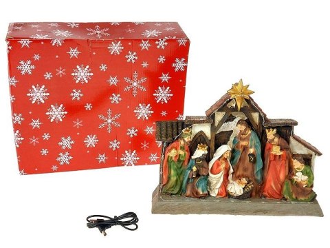 Ozdoba świąteczna szopka ze światłem LED i muzyką Adar (602533) Adar