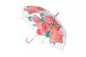 Parasol długa przezroczysta w kwiaty (SDA308)