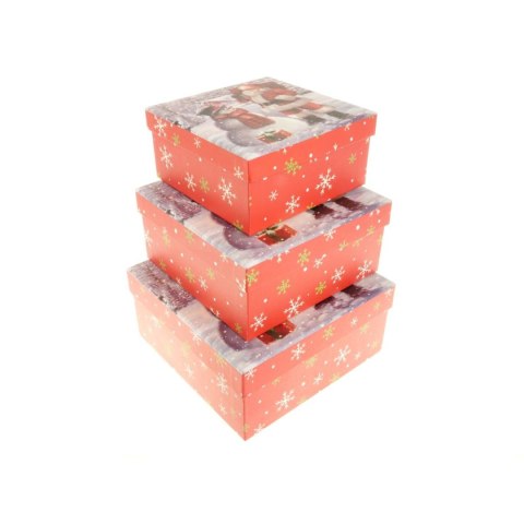 Pudełko na prezent zestaw 3 sztuk [mm:] 200x200 Adar (543263) Adar