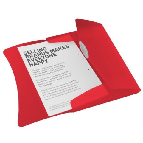 Teczka plastikowa na gumkę Vivida 15 A4 czerwony [mm:] 233x320 Esselte (624042) Esselte