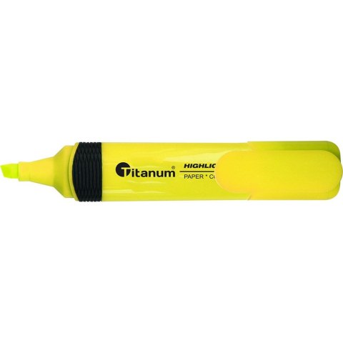 Zakreślacz CLC1190 Titanum ściętka końcówka 1-5 mm żółty Titanum