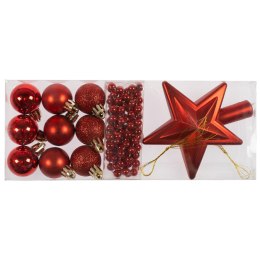 Bombki Zestaw choinkowy (11 elementów) czerwony plastik Arpex (BN7871CZE-7864) Arpex