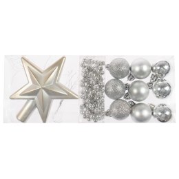 Bombki Zestaw choinkowy (11 elementów) srebrny plastik Arpex (BN7895SRE-7864) Arpex