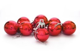 Bombki disco (9 szt.) czerwone plastik Arpex (BN6226CZE-4202) Arpex