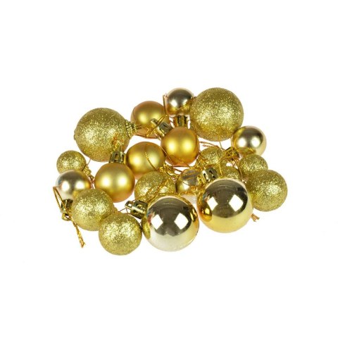 Bombki mix 2-4cm złote plastik Arpex (BN6424ZLO-7598) Arpex