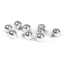 Bombki mini 9szt., 3cm srebrne plastik Arpex (BN6172SRE-4788) Arpex