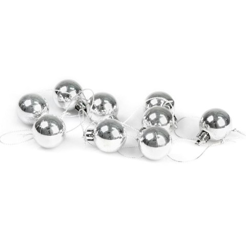 Bombki mini 9szt., 3cm srebrne plastik Arpex (BN6172SRE-4788) Arpex