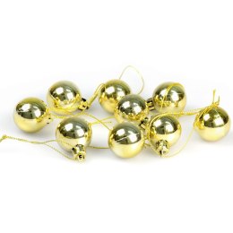 Bombki mini 9szt., 3cm złote plastik Arpex (BN6165ZLO-4788) Arpex