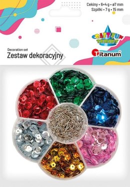 Cekiny Craft-Fun Series 6 kolorów mix 7g Titanum (7HPB) Titanum