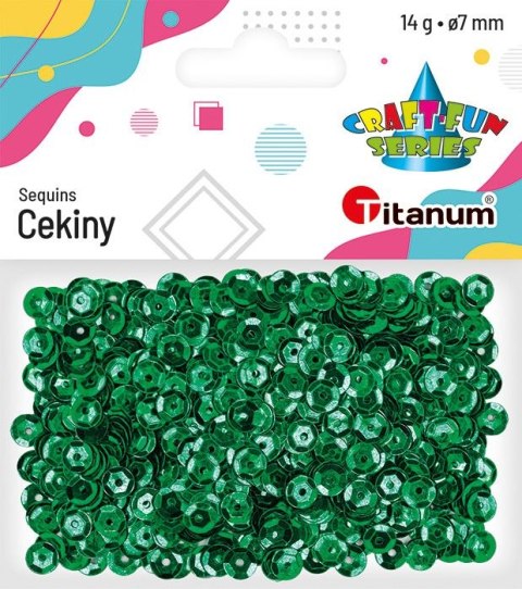 Cekiny Craft-Fun Series okrągłe 7mm zielone 14g Titanum (260078) Titanum