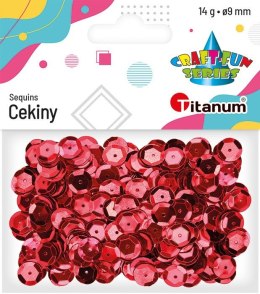 Cekiny Craft-Fun Series okrągłe 9mm czerwone 14g Titanum (268300) Titanum