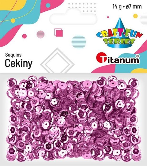 Cekiny Craft-Fun Series okrągłe różowe 14g Titanum (CM6P) Titanum