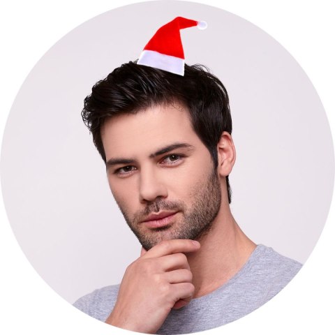 Czapka party mini czapeczki mikołaja 2 szt czerwone tekstylny Arpex (sm8007) Arpex