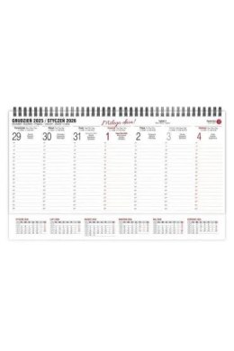 Kalendarz biurkowy poprzeczny tygodniowy 285mm x 135mm Pan Kalendarzyk (KBP-V) Pan Kalendarzyk