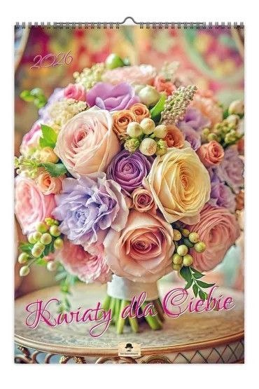 Kalendarz ścienny Kwiaty dla Ciebie 320mm x 470mm Pan Kalendarzyk (A3 V.3) Pan Kalendarzyk